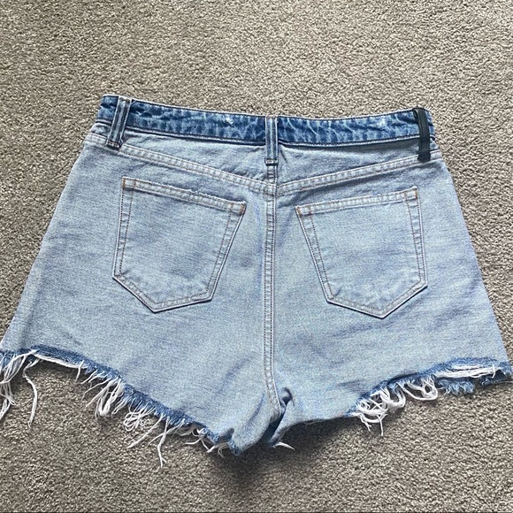 Alexander Wang x Denim Bite Two Tone Jean Shorts - Picture 7 of 8
